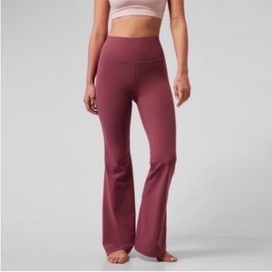 Athleta High-Waisted Dusty Rose Flare Leggings
